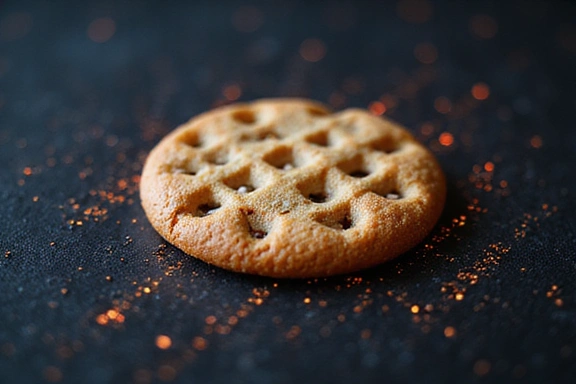 Illustration of a digital cookie icon representing data storage