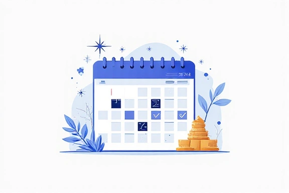 Illustration of a calendar with a highlighted date, symbolizing policy updates